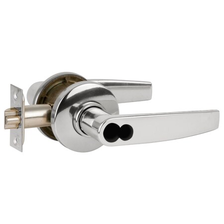 Schlage Grade 2 Tubular Lock, Storeroom Function, Schlage FSIC Less Core, Jupiter Lever, Bright Chrome Finis S80JD JUP 625
